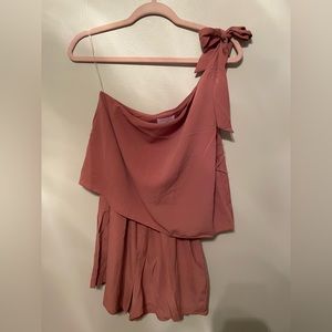 Rose One Shoulder Romper